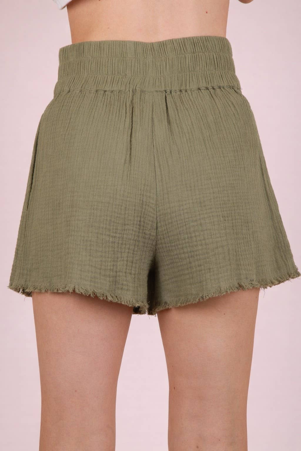 Cotton Gauze Shorts W/ Front Tie