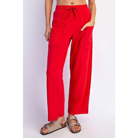 COTTON SLUB BARREL PANT