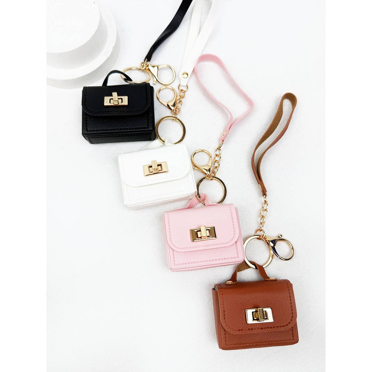 PU Leather Mini Coin Bag Key Chain