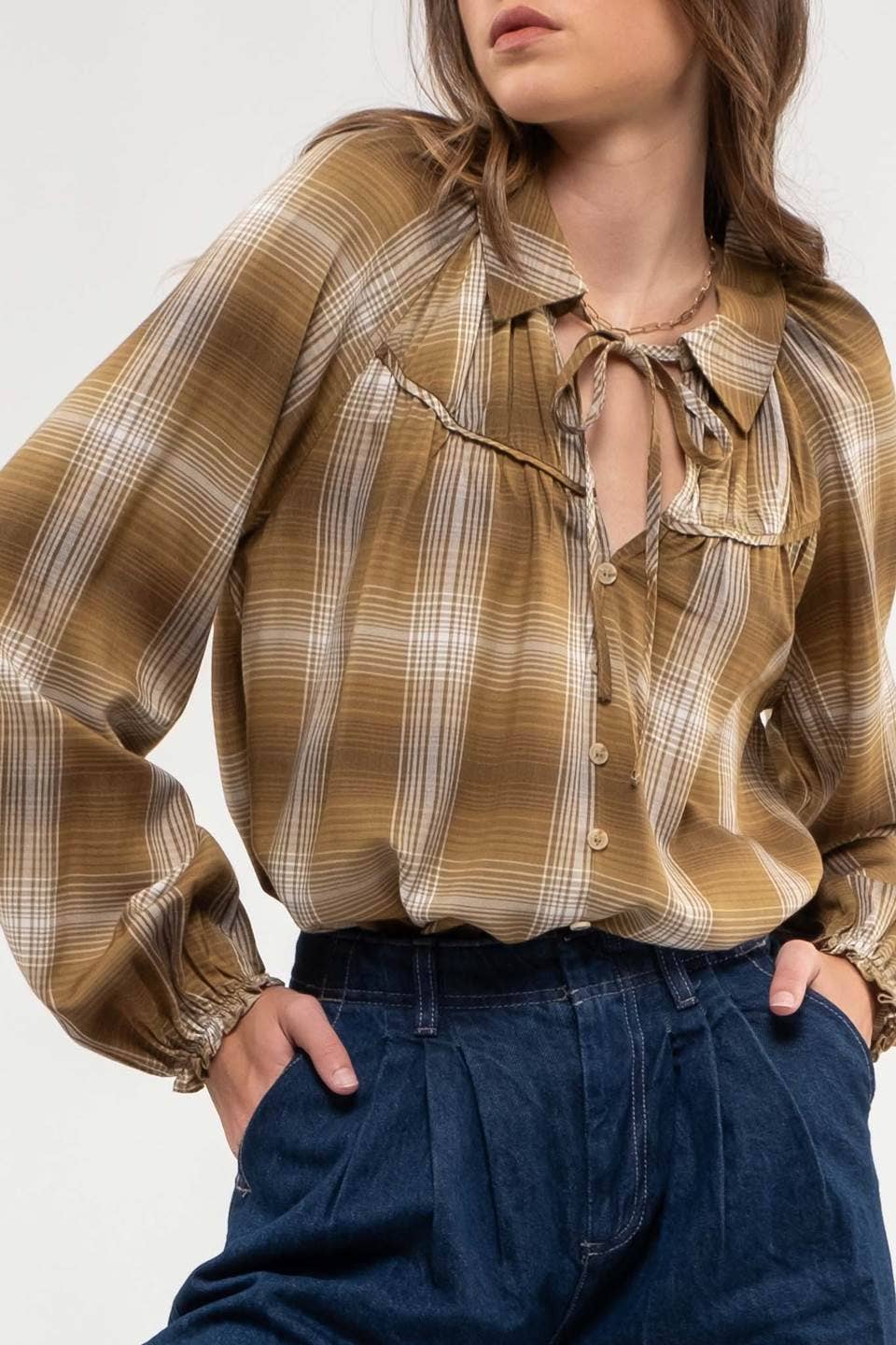 Plaid Blouse