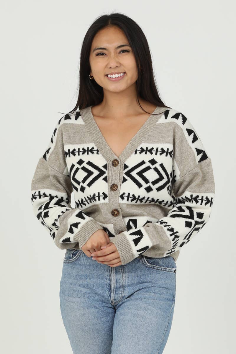 Geo Cardigan