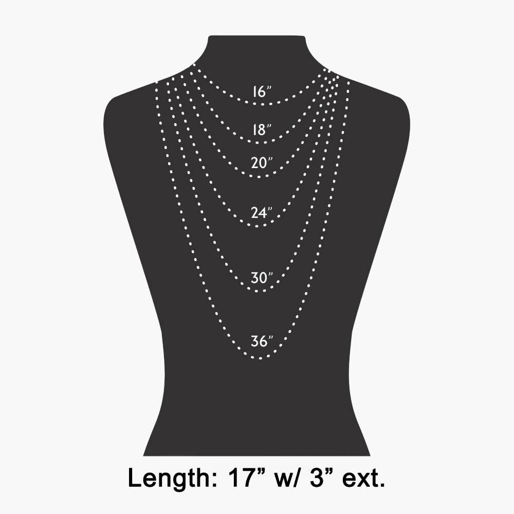 Double Layered Chain Crystal Square Pendant Necklace