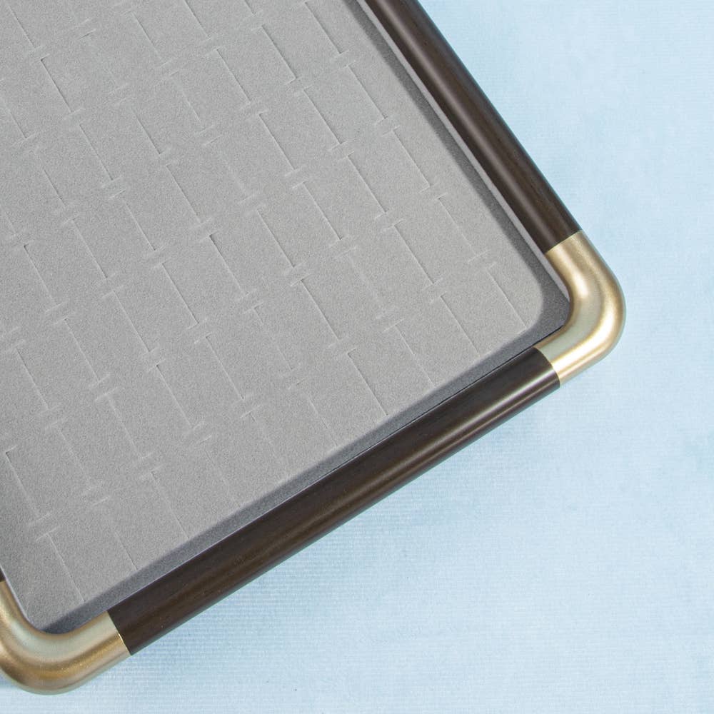 Ring Display Tray With Metal Corner Accents