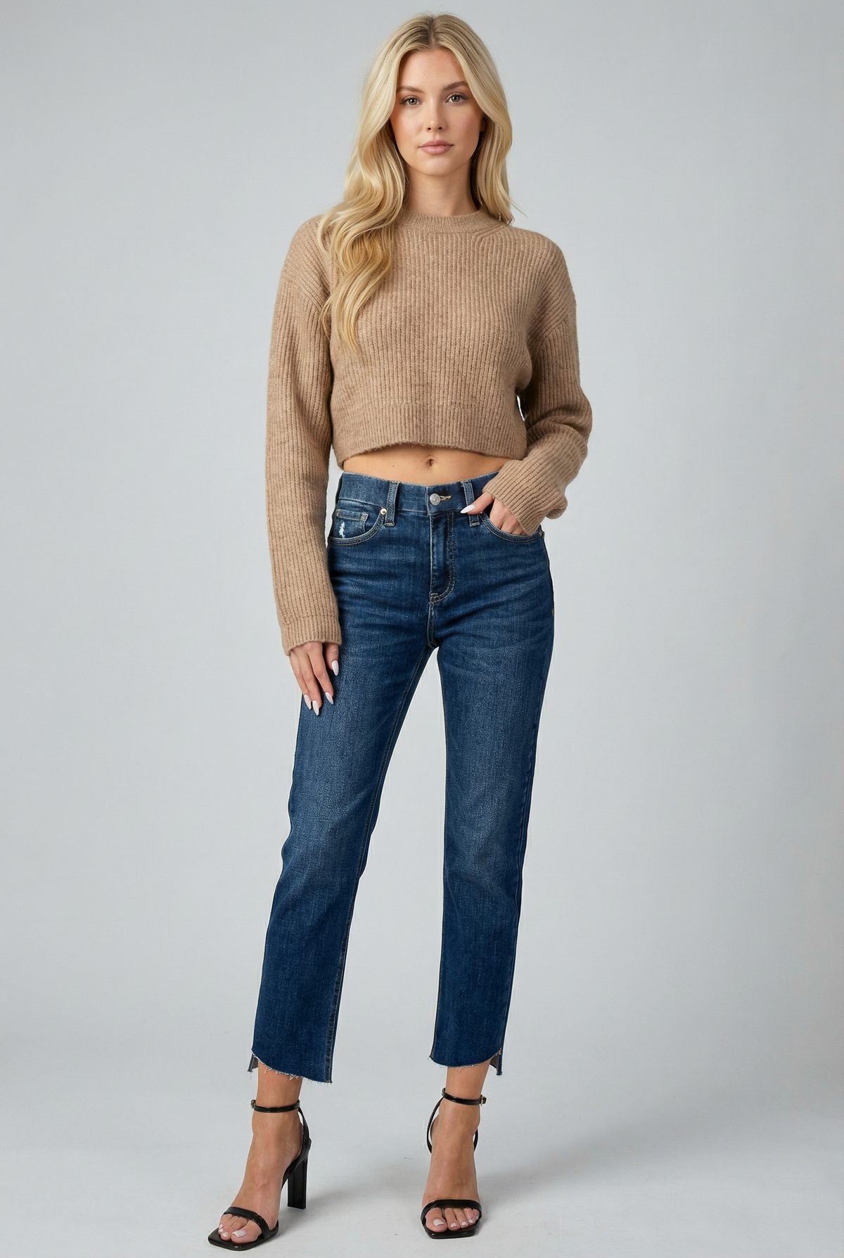 HIGH RISE TUMMY CONTROL STRAIGHT JEANS