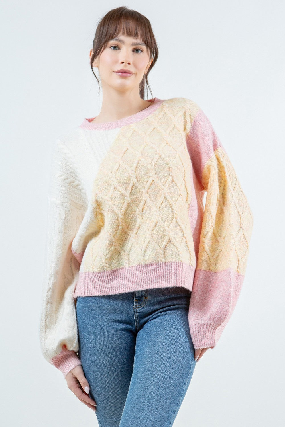 colorblock spring sweater