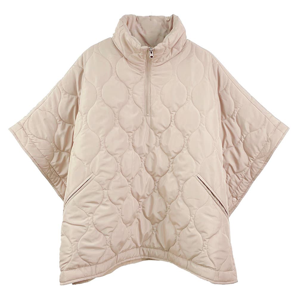 Quilted Puffer Poncho