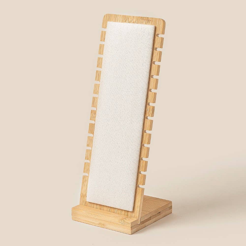 Long Wooden Jewelry Display Stand