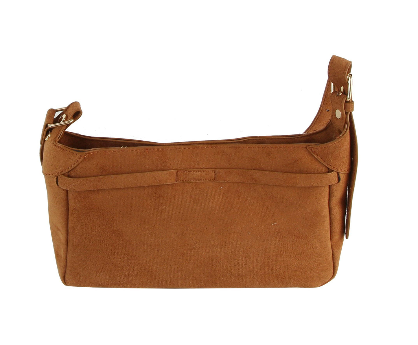 Suede Buckle Shoulder Bag