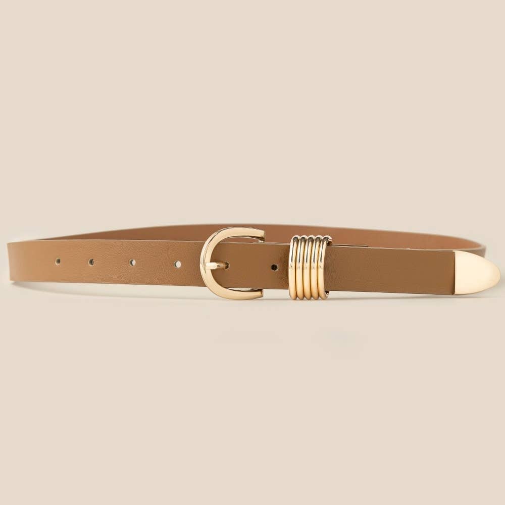 Multi Ring Leather Belt