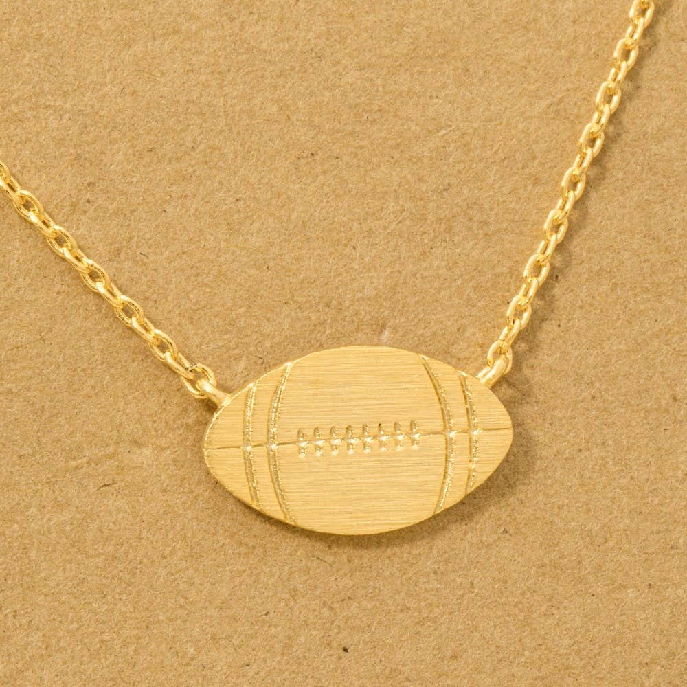 Game Day Dainty Football Pendant Necklace