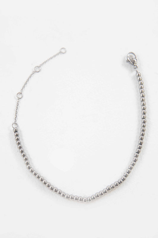 Micro Beaded Bracelet | Silver
