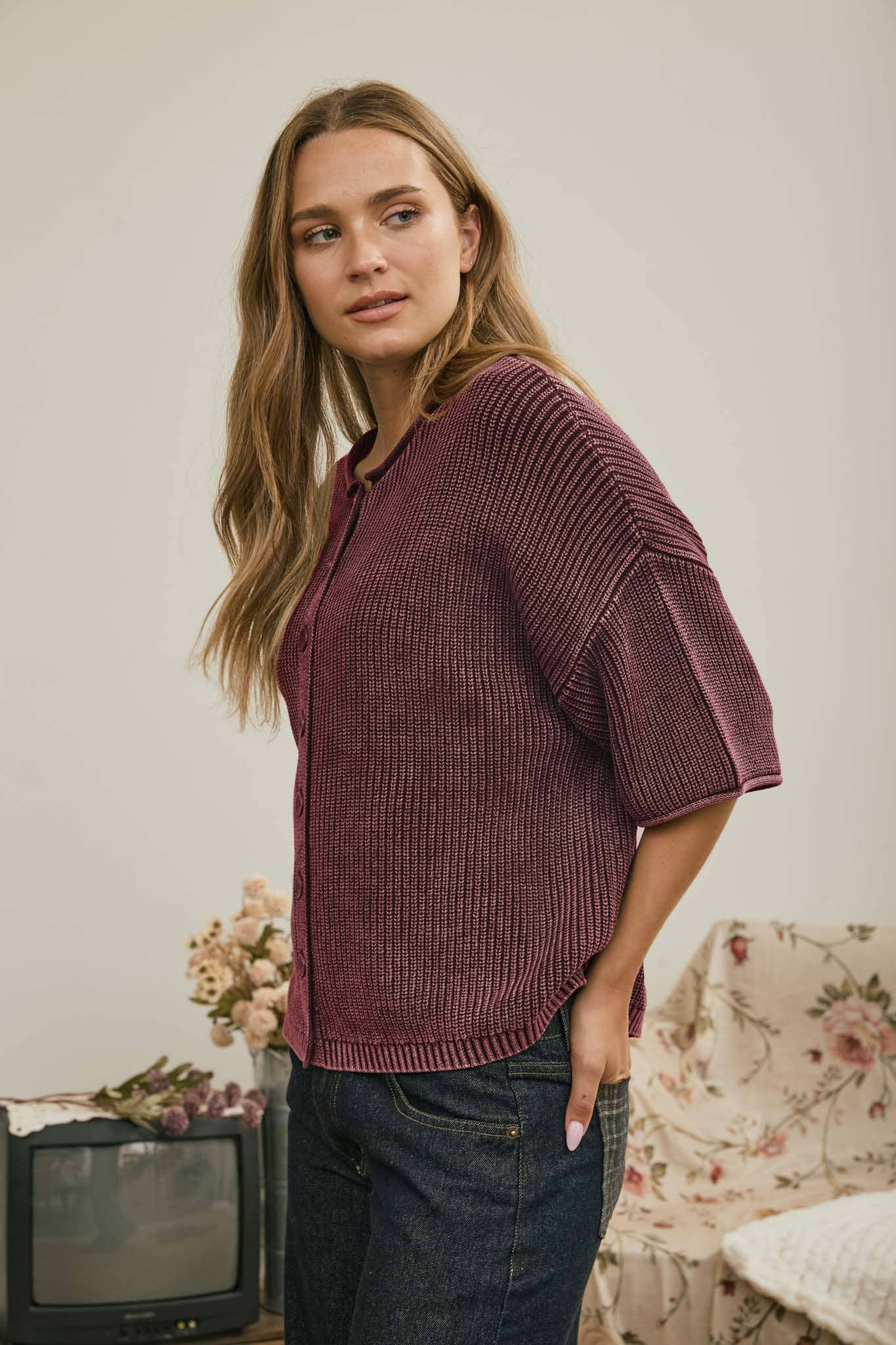 Mulberry morning cardigan