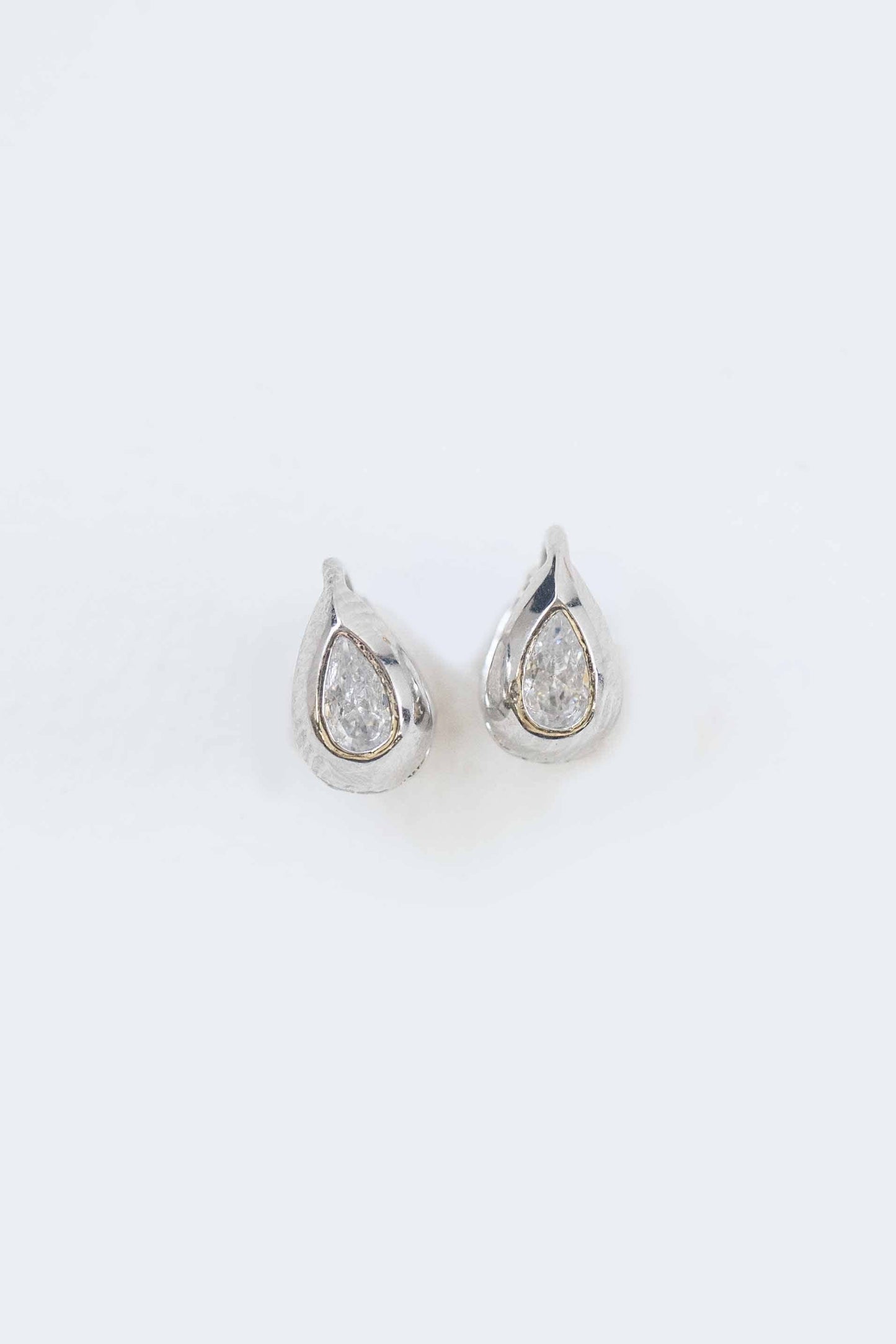 Gem Mini Huggie Hoop Earrings | Silver