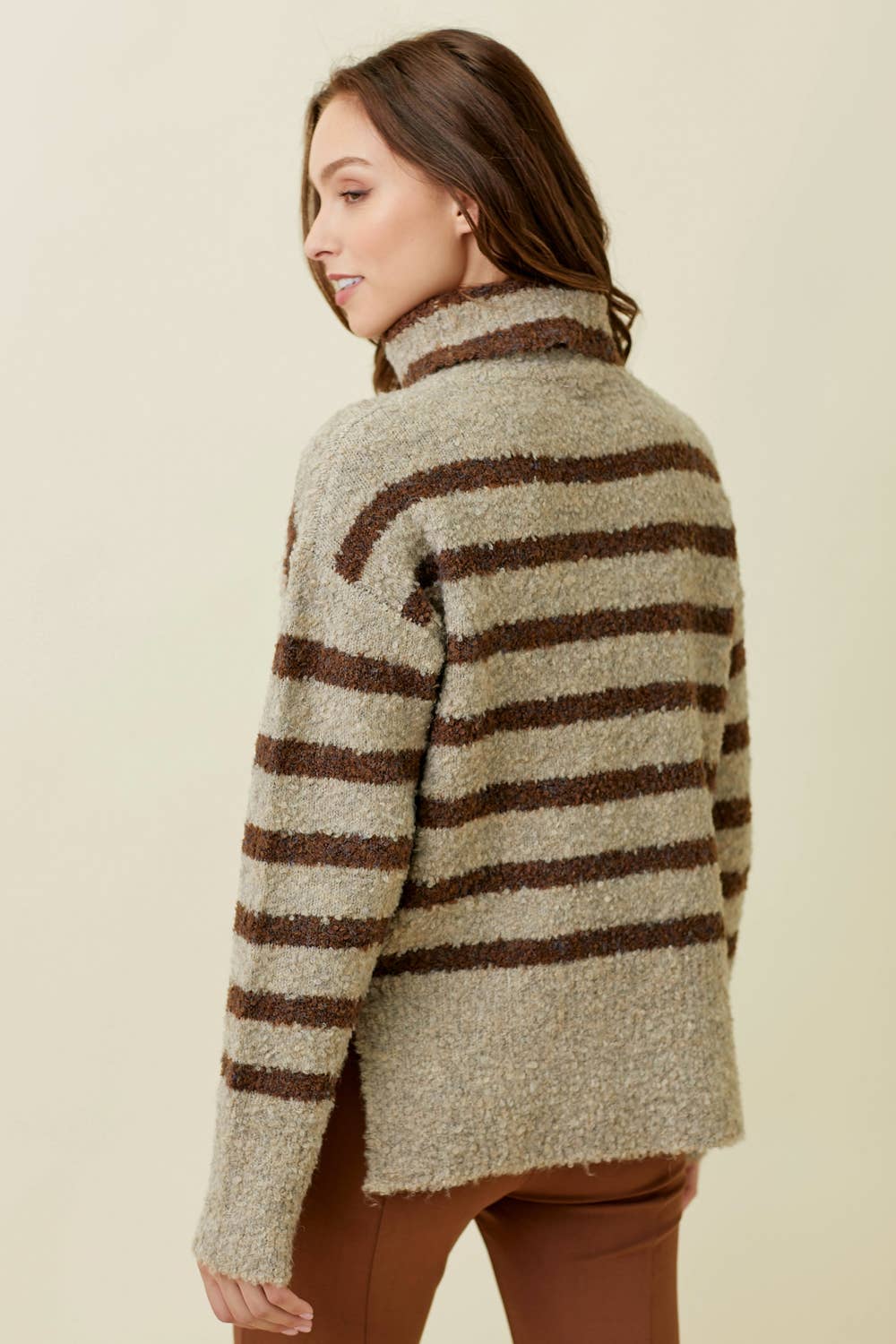 Stripe Turtle Neck Sweater