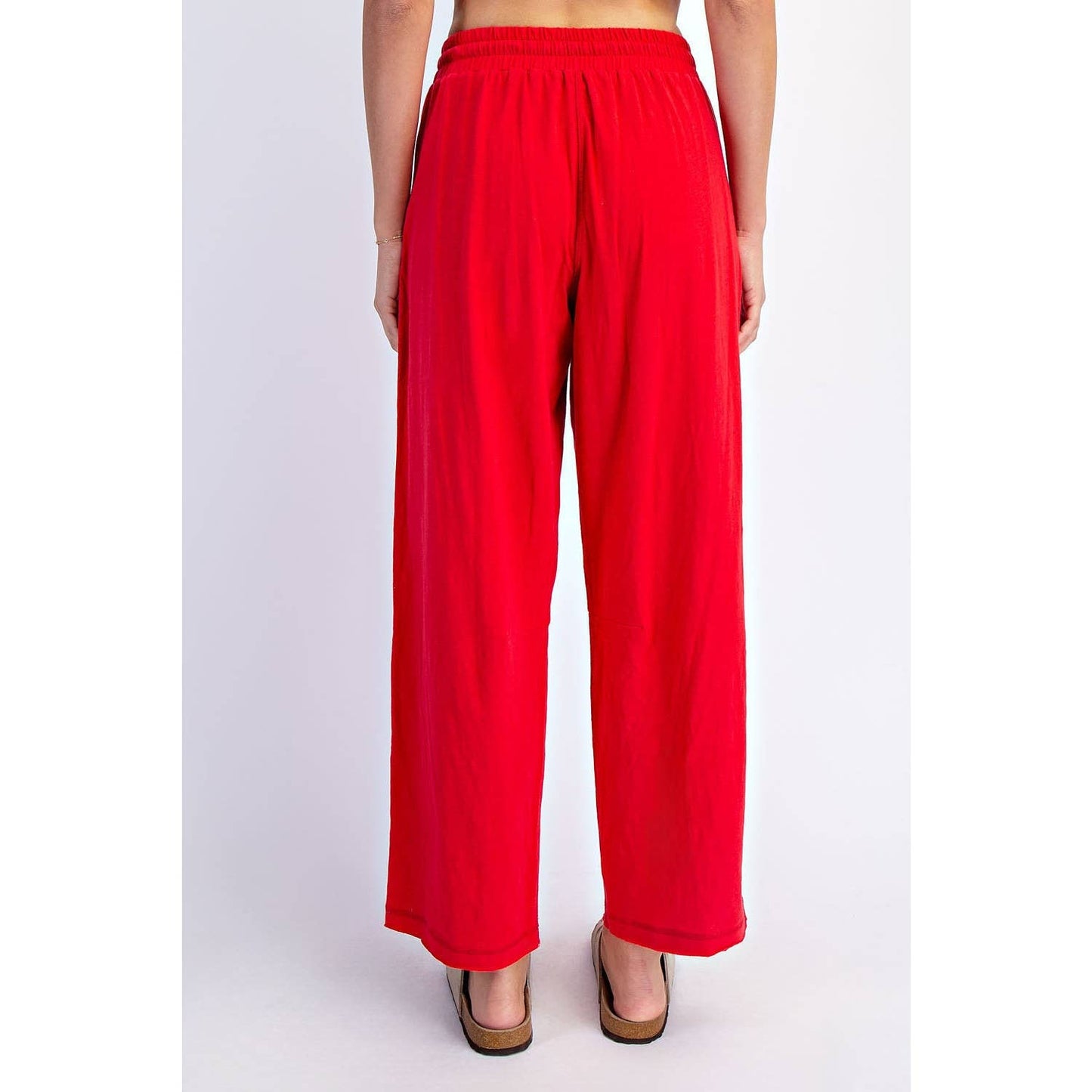 COTTON SLUB BARREL PANT