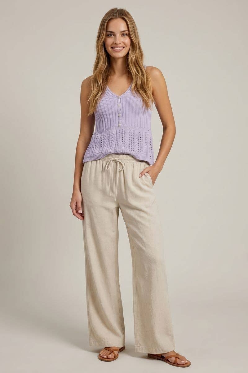 open knit tank top