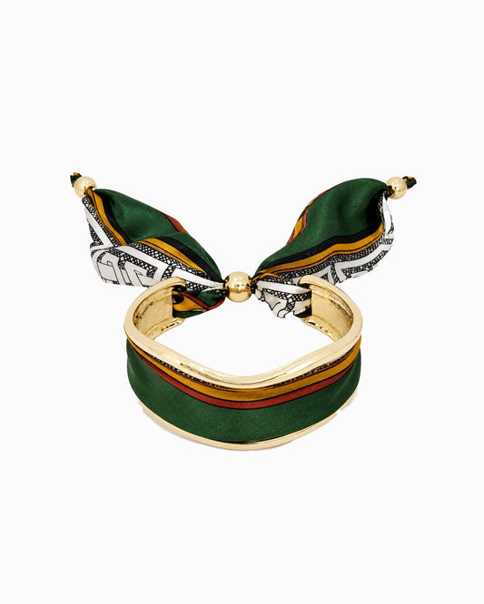 Silk Scarf Pull-Tie Cuff Bracelet