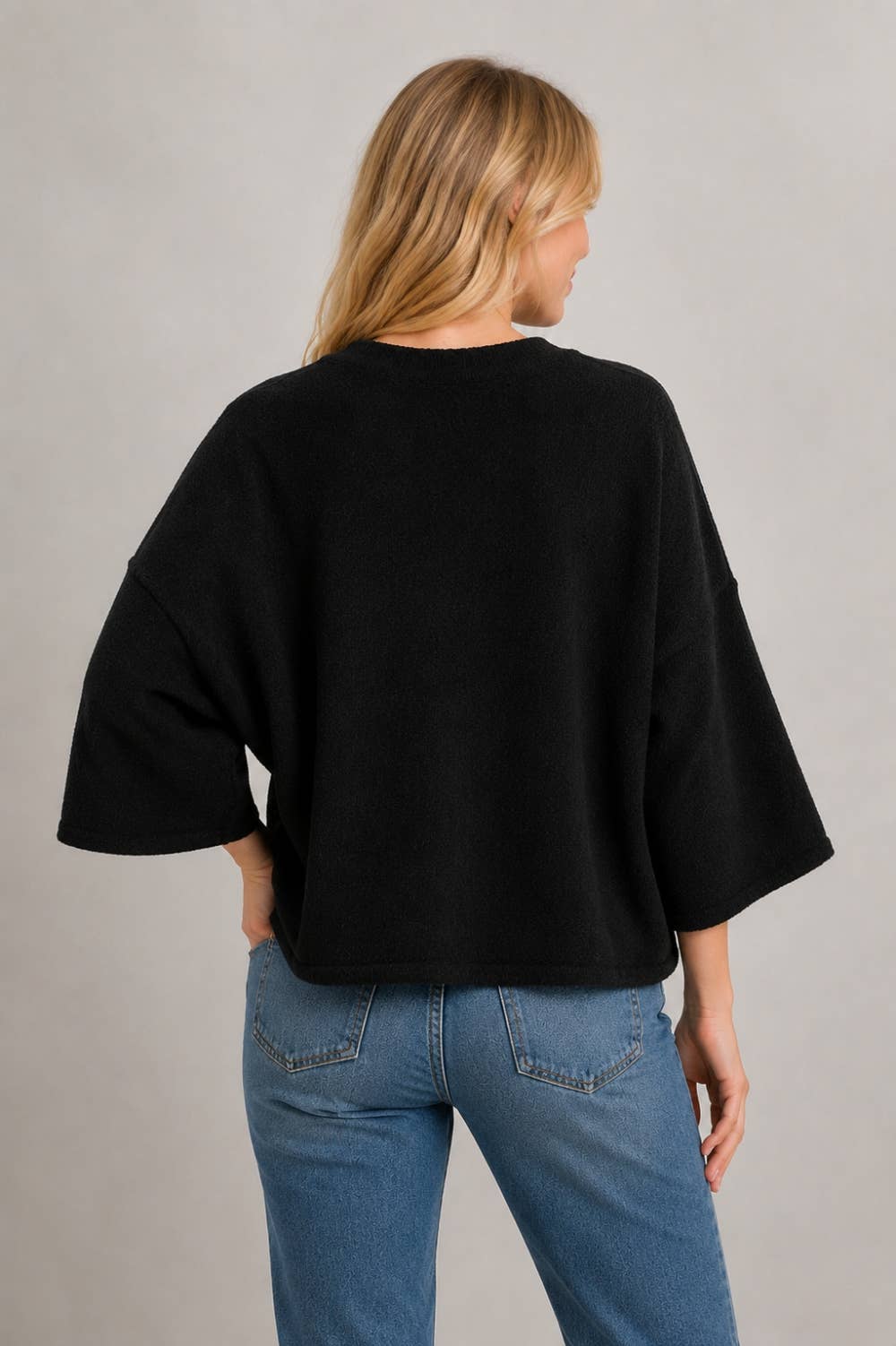 Brushed Knit Cape Cardigan