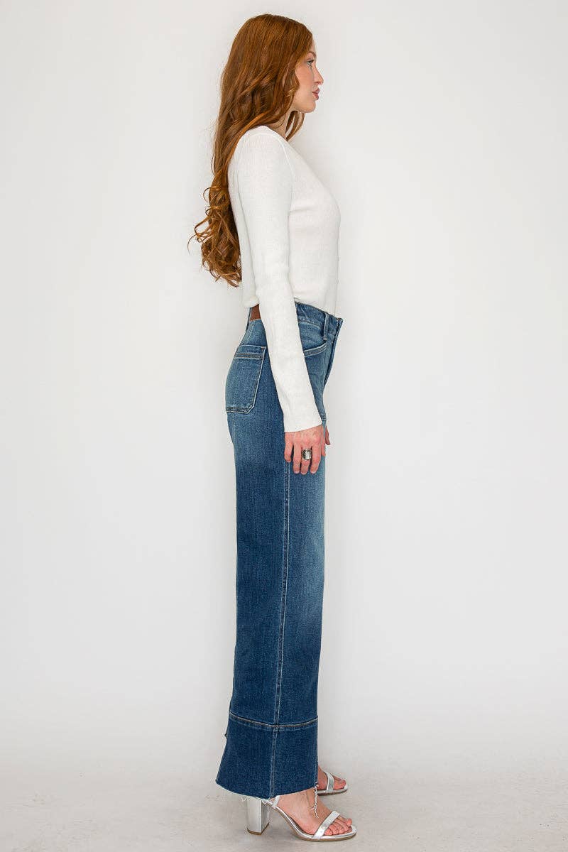 ECO FRIENDLY FABRIC TUMMY CONTROL PALAZZO JEANS