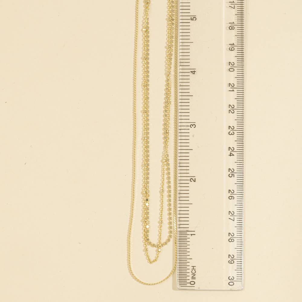 Dainty Triple Layer Chain Necklace