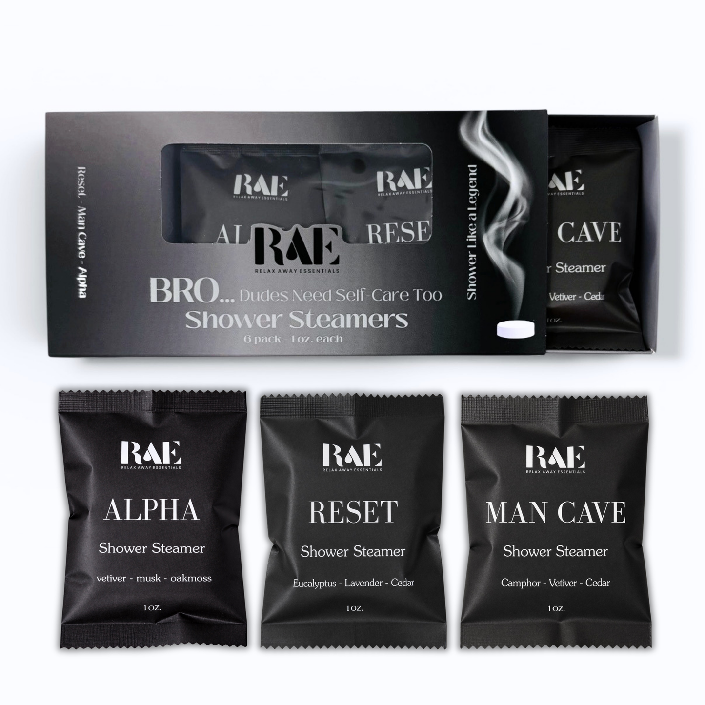 Men's Shower Steamers 6 Pack - Bro - Aromatherapy 