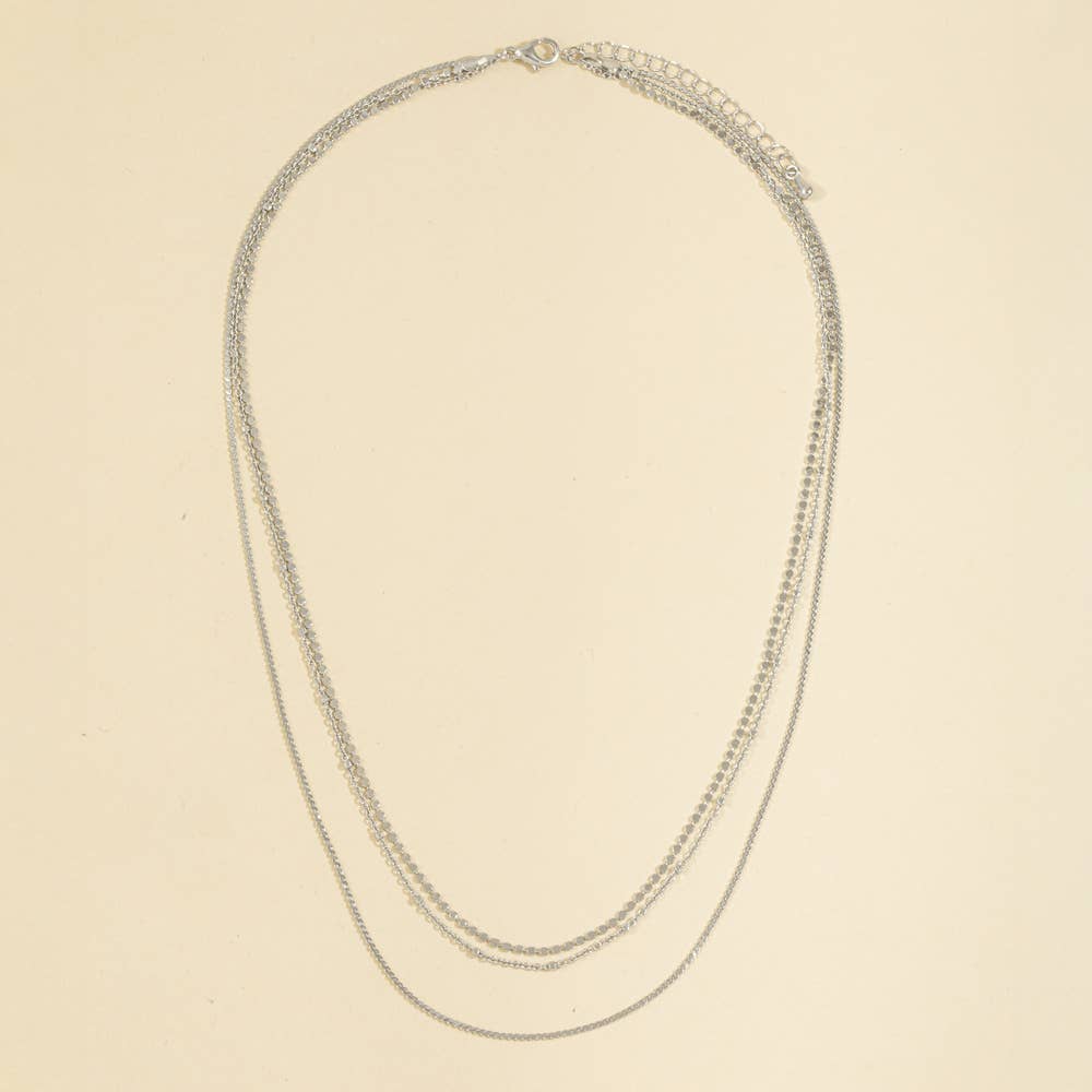 Dainty Triple Layer Chain Necklace