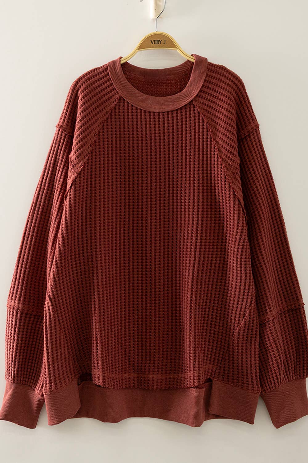 Waffle Patch Detail Pullover