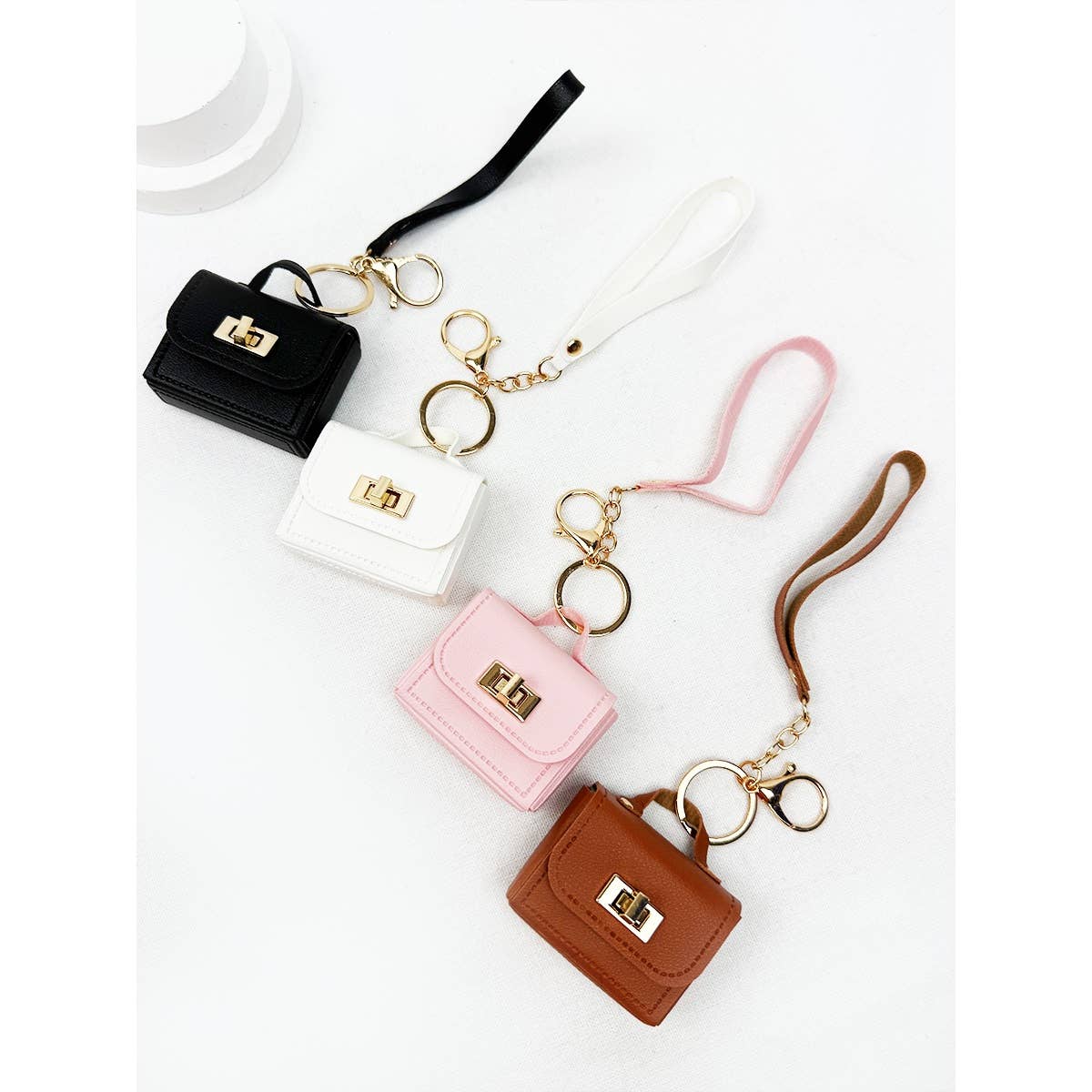 PU Leather Mini Coin Bag Key Chain