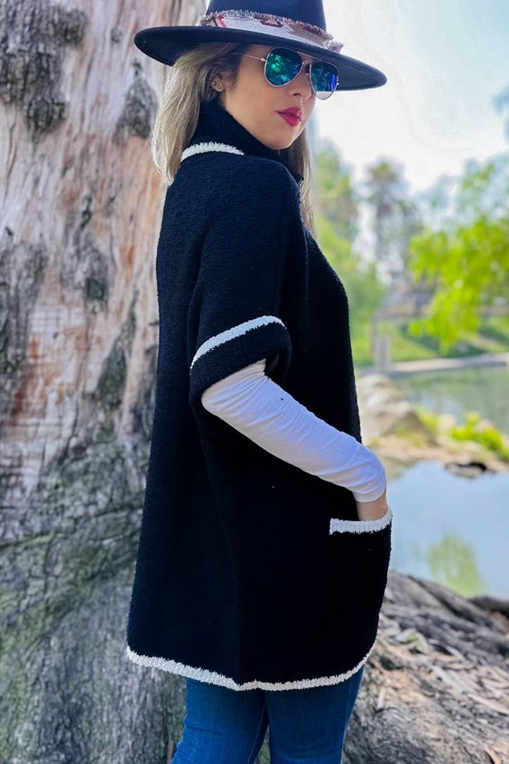 Zip-Up Knit Cardigan with Pockets