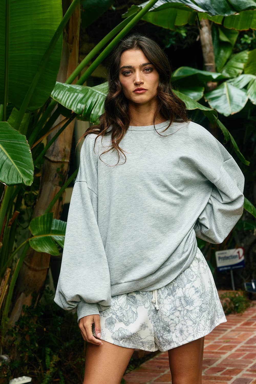 Floral Print Relaxed Lounge Shorts