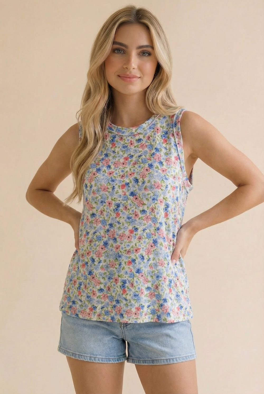 Floral fields tank