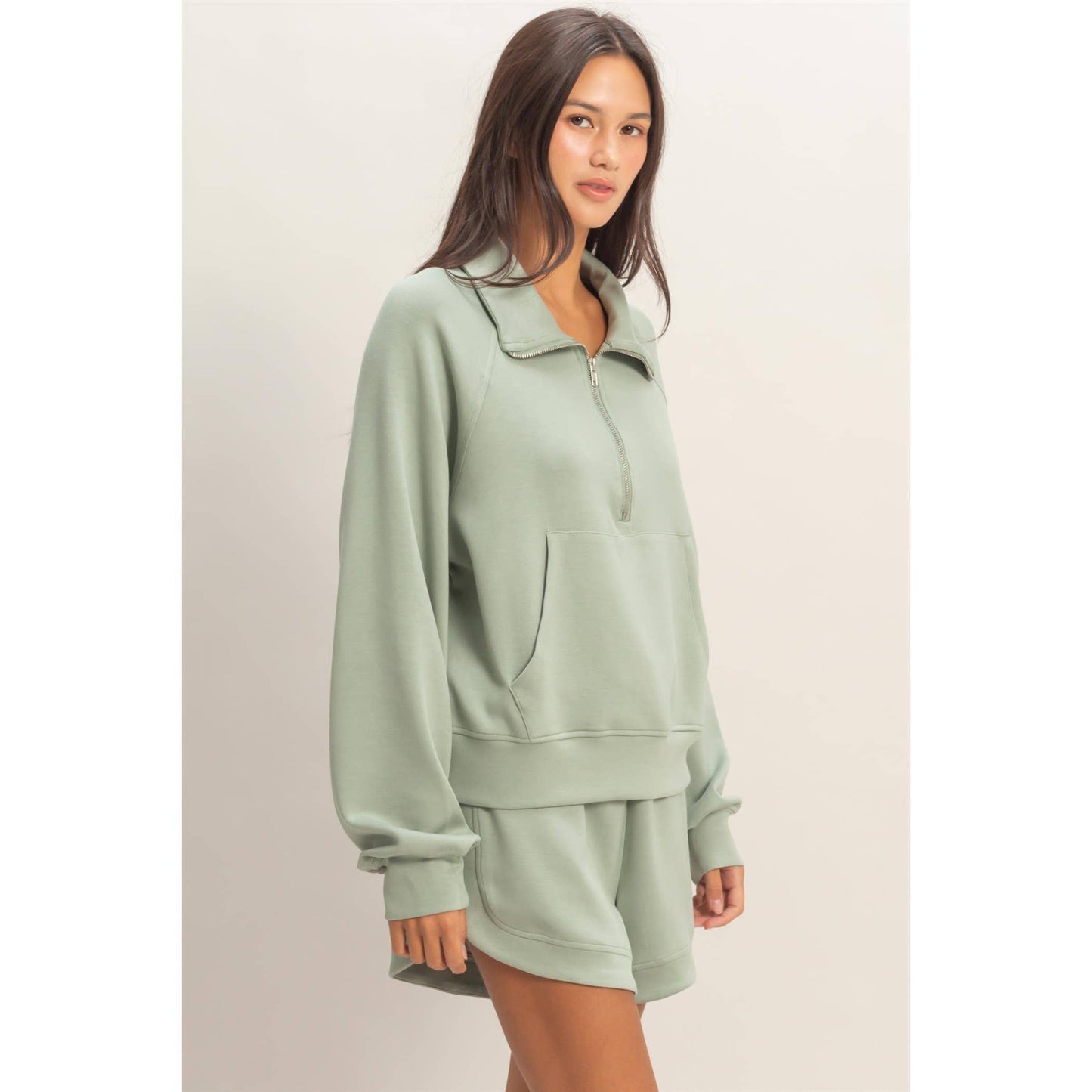 Half-Zip Collar Pullover
