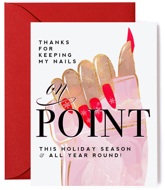 Thank You Manicurist Nail Tech Christmas 2024 Greeting Card