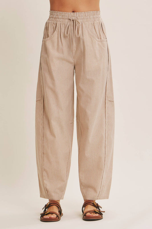 Barrel stripe pant