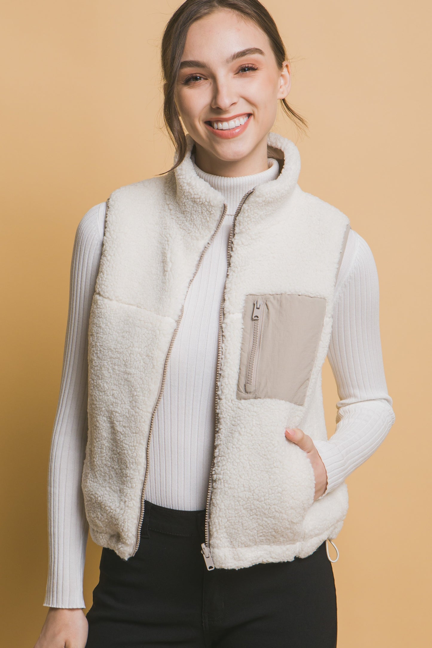 Reversible fleece vest