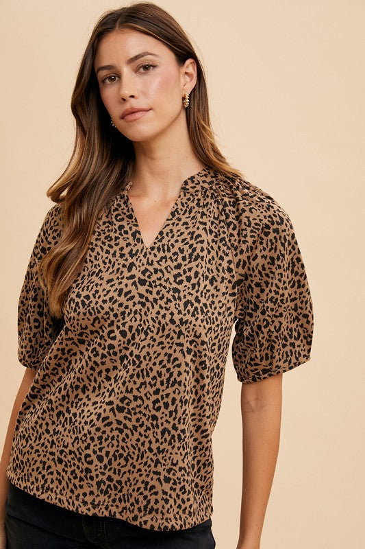 Animal print blouse