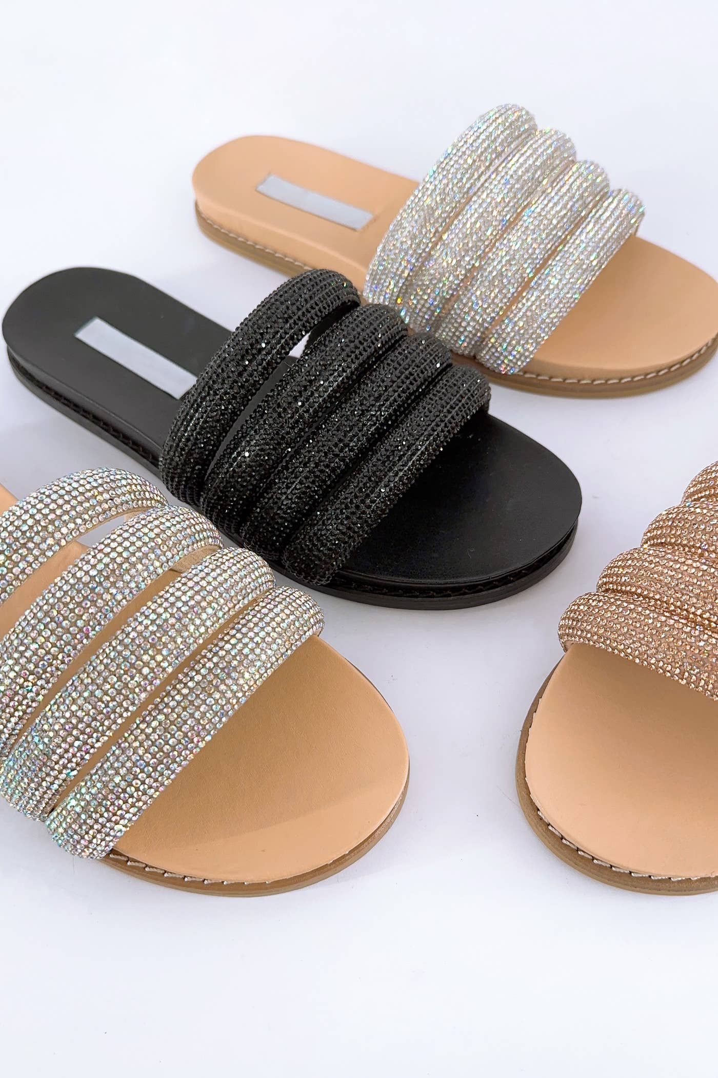 KILTER BEDAZZLED PADDED STRAP SLIDE