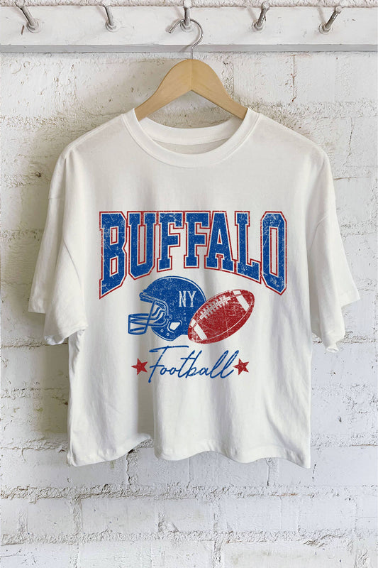Buffalo football long crop top