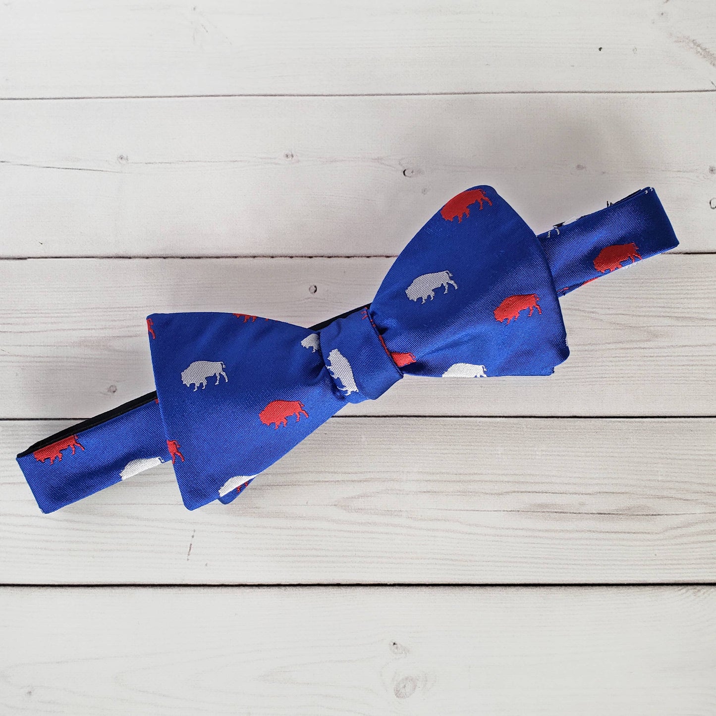 Blue And Red Buffalo Bow Tie