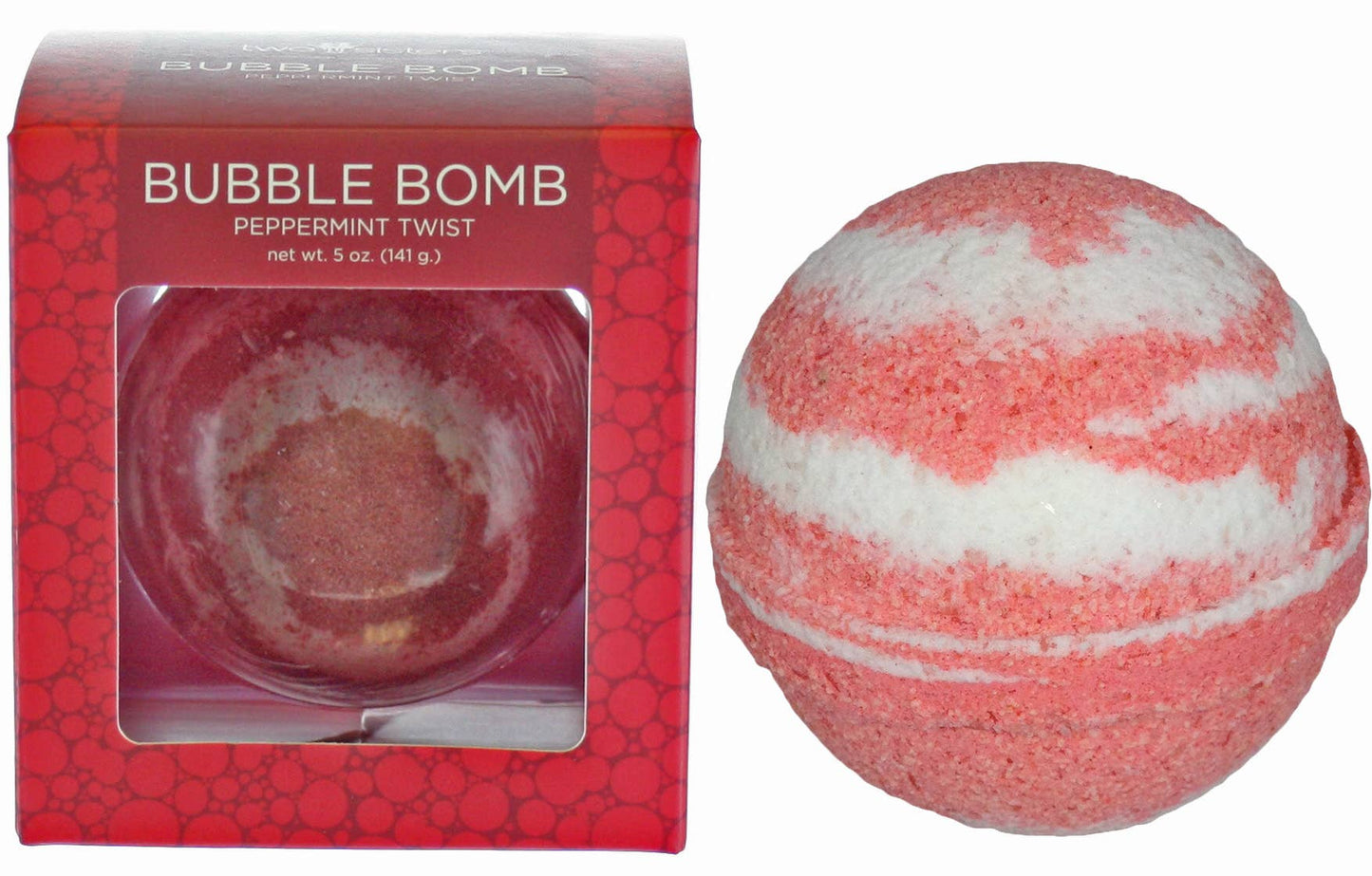 Peppermint Twist Christmas Bubble Bath Bomb in Gift Box