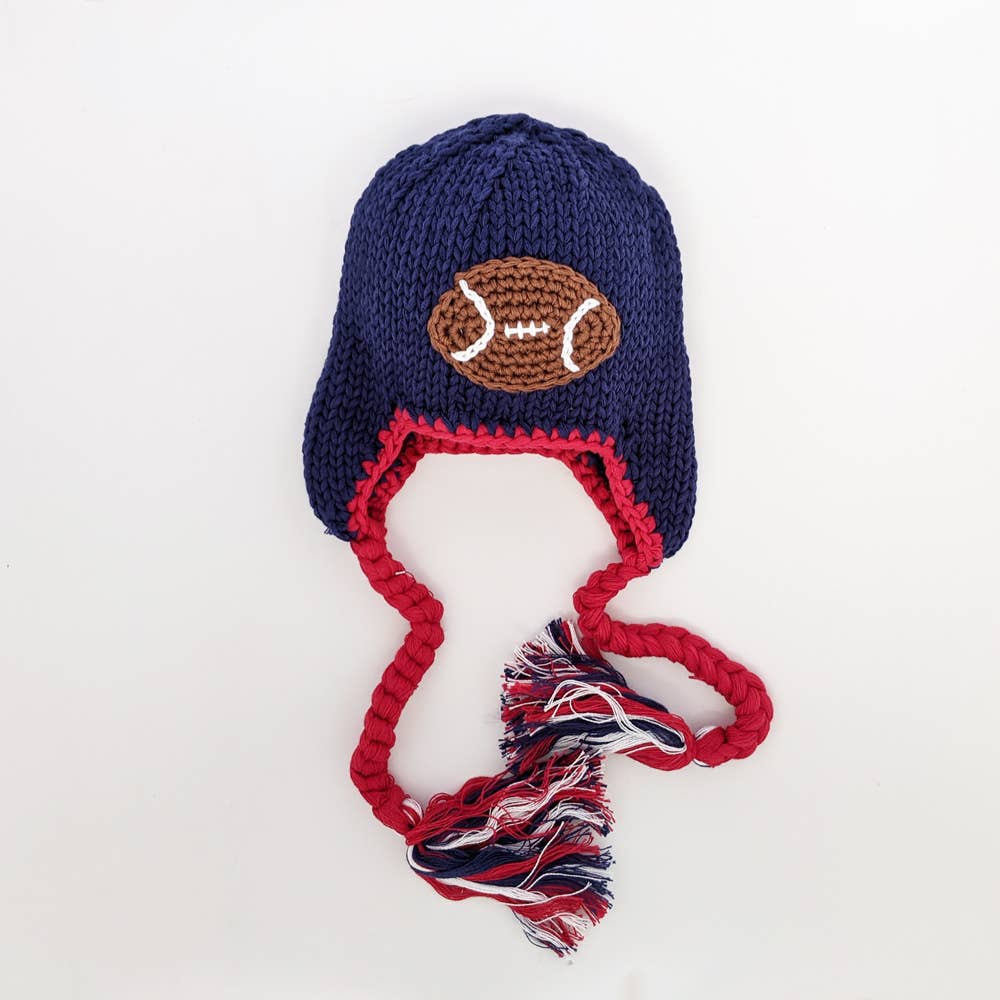 All American Football Earflap Beanie Hat